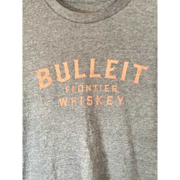 Bulleit Frontier Whiskey - Men's Grey Logo Short Sleeve T-Shirt - Size XL - Picture 2 of 5